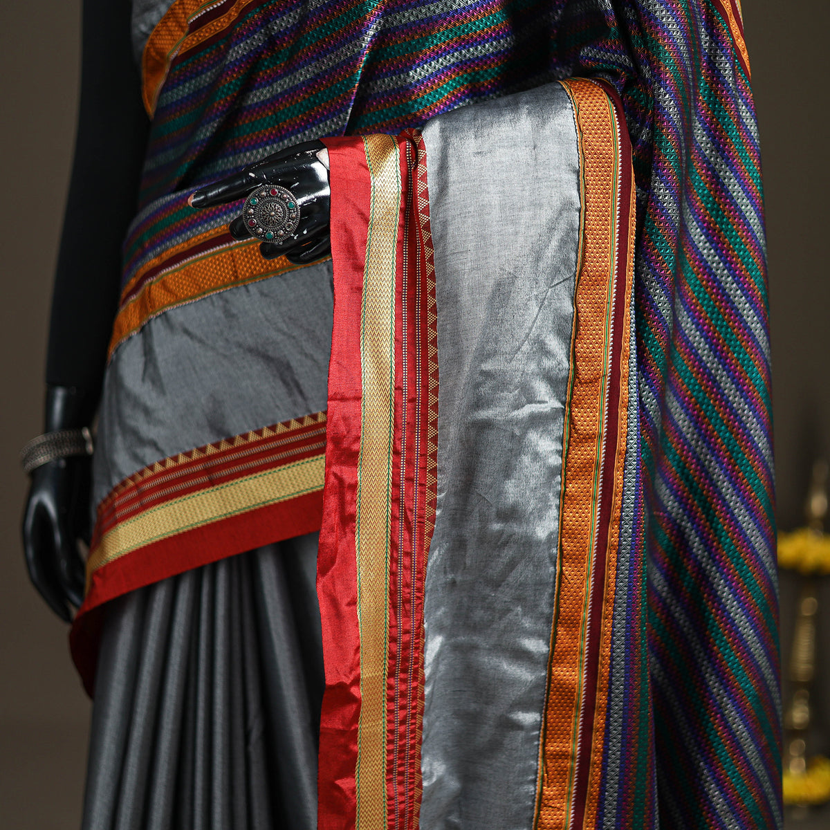 Mercerised Cotton Silk Khun Saree with Blouse Piece 33
