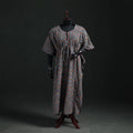 Ajrakh Hand Block Print Natural Dyed Cotton Kaftan (Long) 78