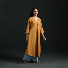 Plain Cotton A-Line Kurta for Women 01