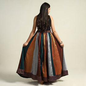 Multicolor - khun patchwork 24 kali cotton long skirt 20