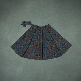 Ajrakh Hand Block Print Cotton Wrap Around Skirt 17