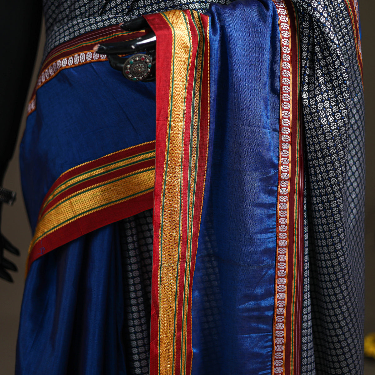 Mercerised Cotton Silk Khun Saree with Blouse Piece 34