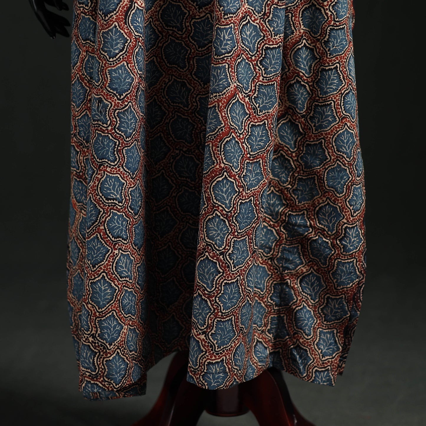 Ajrakh Hand Block Print Natural Dyed Cotton Kaftan (Long) 78