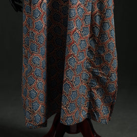 Ajrakh Hand Block Print Natural Dyed Cotton Kaftan (Long) 78
