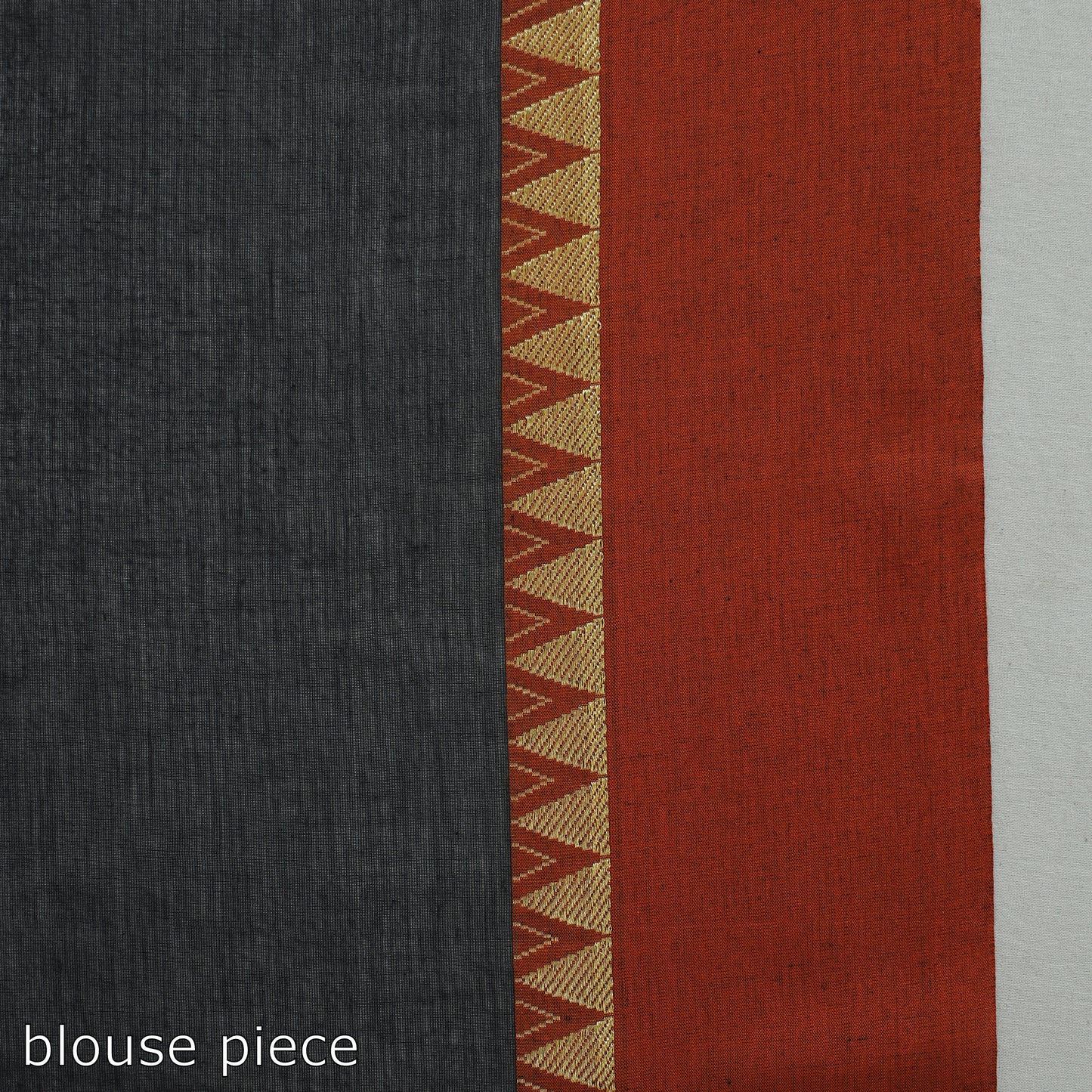 Black - Bengal Woven Border Handloom Pure Cotton Saree 63