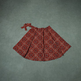 Ajrakh Hand Block Print Cotton Wrap Around Skirt 19