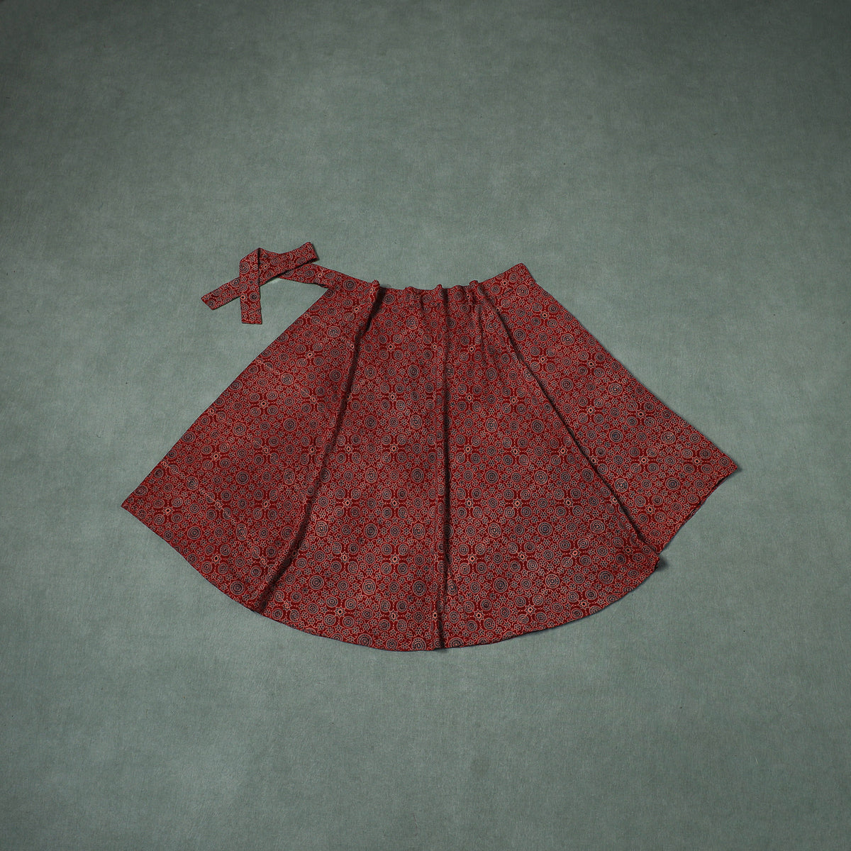 Ajrakh Hand Block Print Cotton Wrap Around Skirt 21