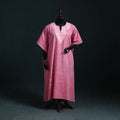 Pink - Kashmiri Aari Hand Embroidered Cotton Kaftan (Long) 33