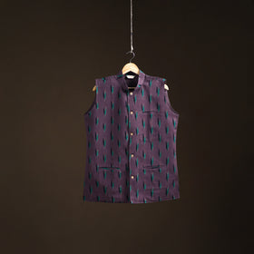 Pochampally Ikat Cotton Men Nehru Jacket 12