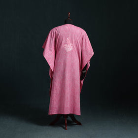 Pink - Kashmiri Aari Hand Embroidered Cotton Kaftan (Long) 33