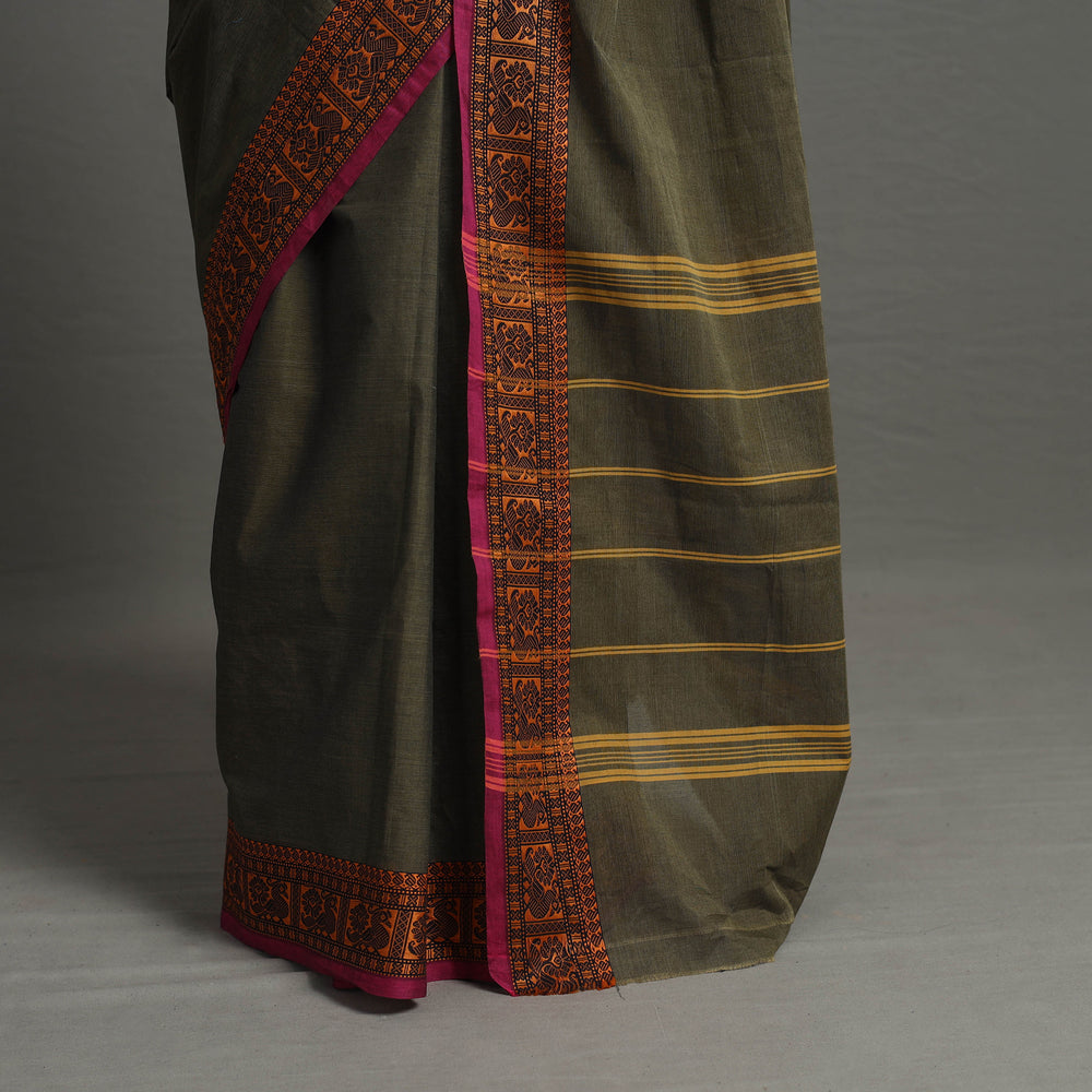 Traditional Kanchipuram Cotton Saree with Zari Border 78