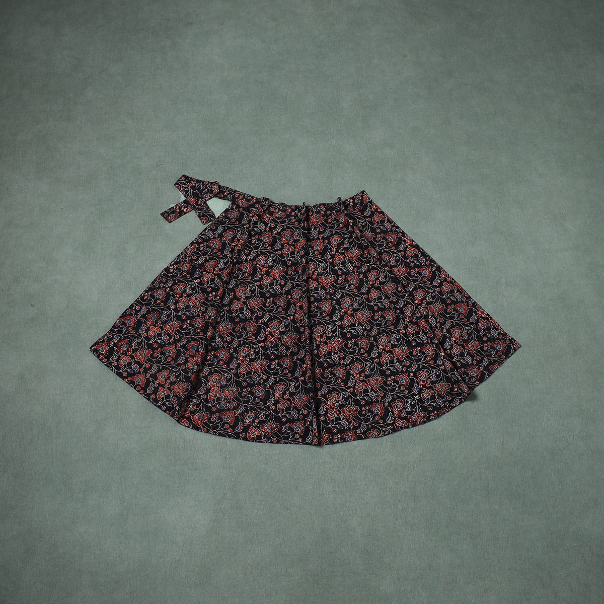 Ajrakh Hand Block Print Cotton Wrap Around Skirt 26