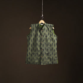 Pochampally Ikat Cotton Men Nehru Jacket 10