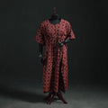Ajrakh Hand Block Print Natural Dyed Cotton Kaftan (Long) 81