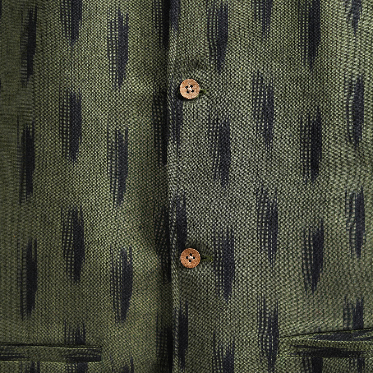 Pochampally Ikat Cotton Men Nehru Jacket 10