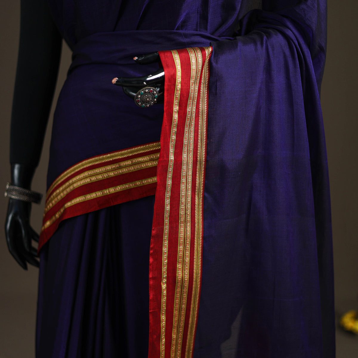 Mercerised Cotton Silk Plain Saree with Blouse Piece 37