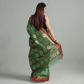 Green - bengal pure cotton zari tant handloom saree 66