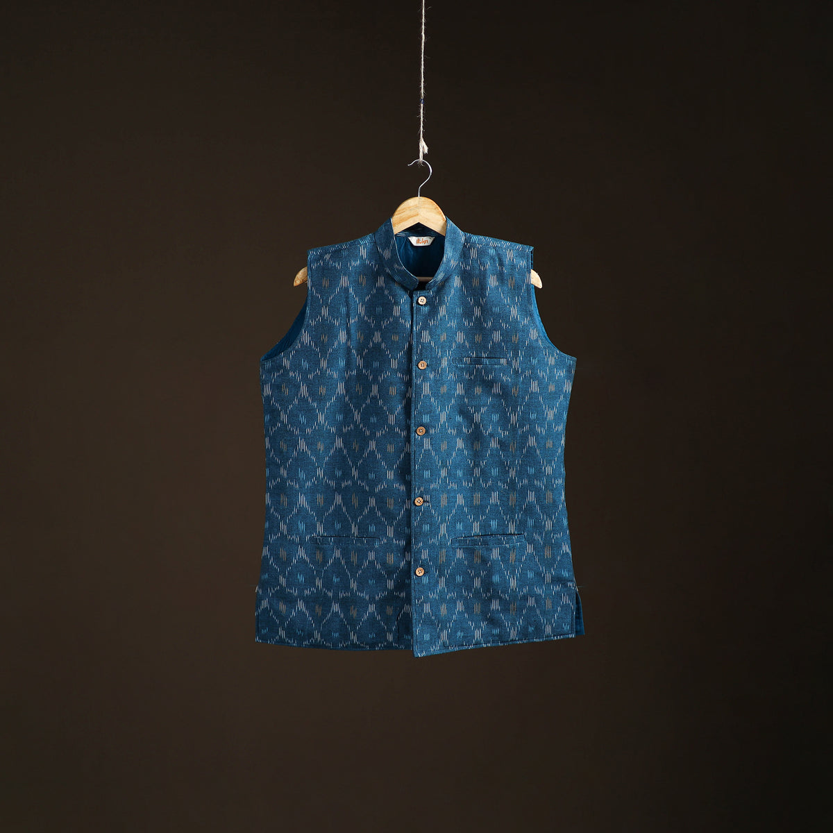 Pochampally Ikat Cotton Men Nehru Jacket 06