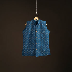 Pochampally Ikat Cotton Men Nehru Jacket 06