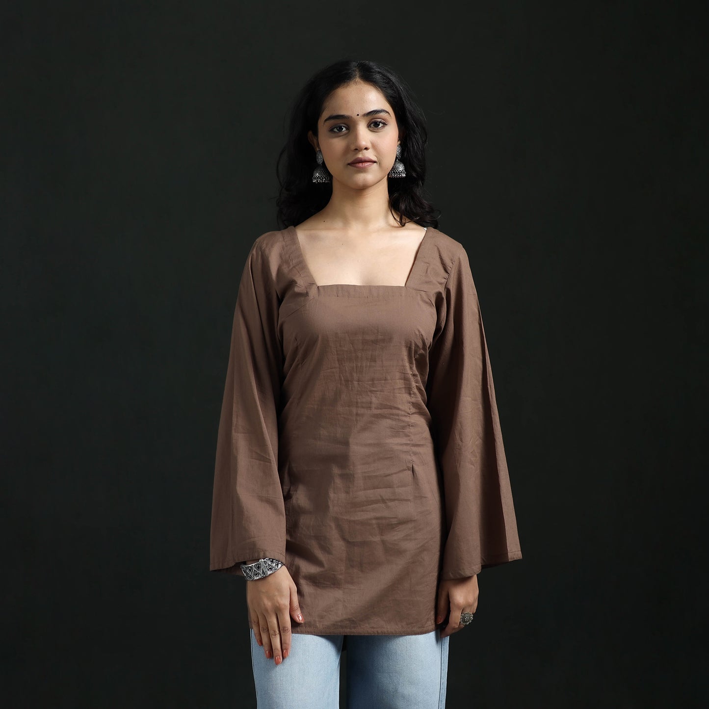 Plain Cotton Short Kurta for Women 18