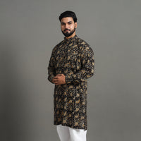 Kalamkari Block Printed Cotton Men Long Kurta 21