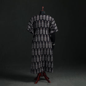 Ajrakh Hand Block Print Natural Dyed Cotton Kaftan (Long) 82