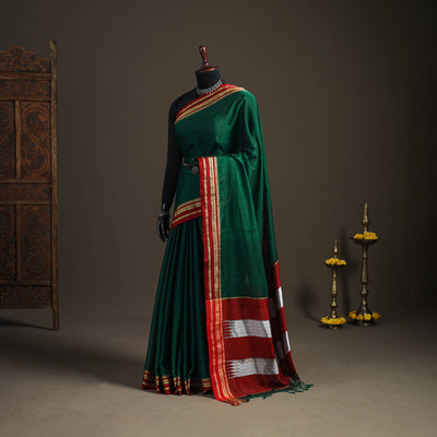 Mercerised Cotton Silk Plain Saree with Blouse Piece 39