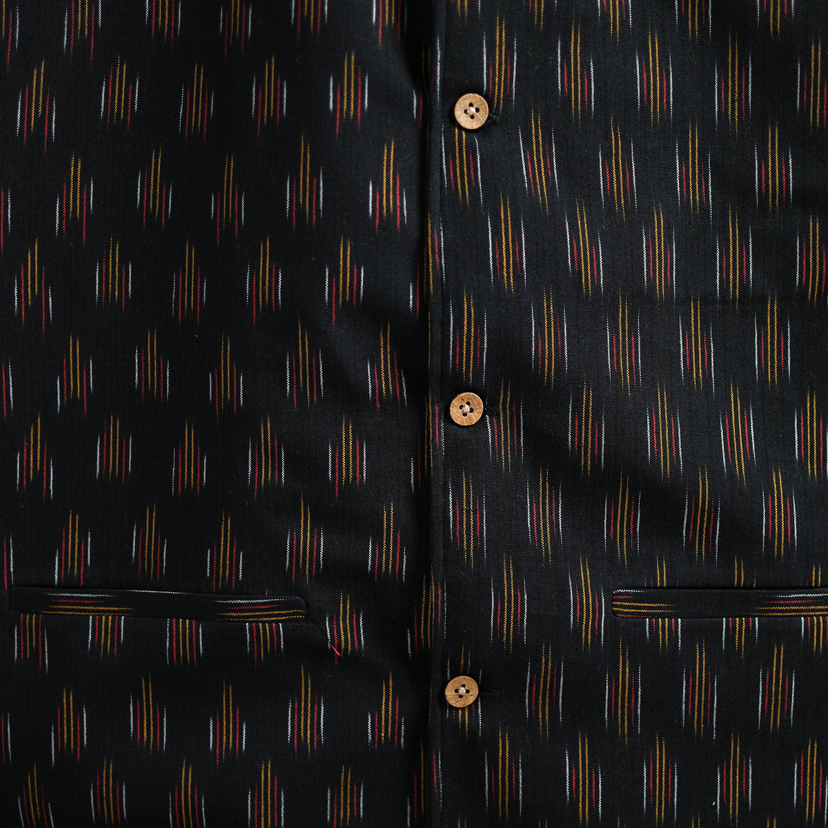 Pochampally Ikat Cotton Men Nehru Jacket 04