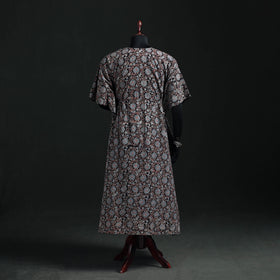 Ajrakh Hand Block Print Natural Dyed Cotton Kaftan (Long) 83