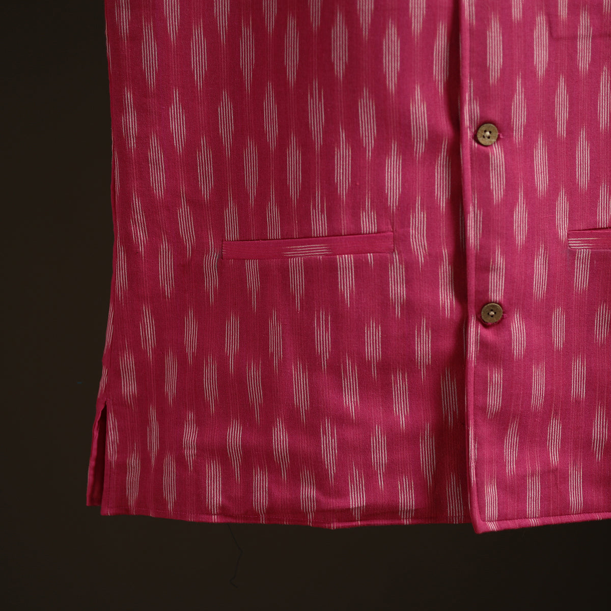 Pochampally Ikat Cotton Men Nehru Jacket 05