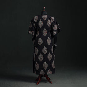 Ajrakh Hand Block Print Natural Dyed Cotton Kaftan (Long) 84