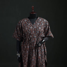 Ajrakh Hand Block Print Natural Dyed Cotton Kaftan (Long) 85
