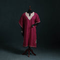 Pink - Kashmiri Kashida Hand Embroidered Cotton Kaftan (Long) 37