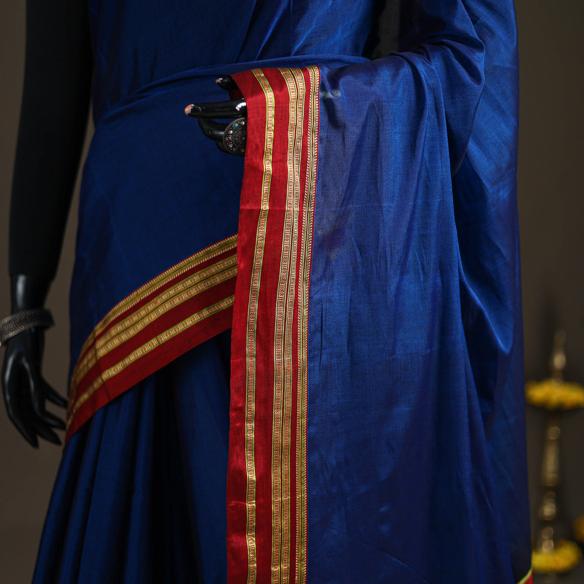 Mercerised Cotton Silk Plain Saree with Blouse Piece 41