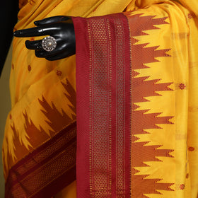 Yellow - mercerized cotton thread buti ilkal saree
