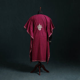 Pink - Kashmiri Kashida Hand Embroidered Cotton Kaftan (Long) 37