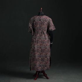 Ajrakh Hand Block Print Natural Dyed Cotton Kaftan (Long) 86