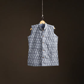 Pochampally Ikat Cotton Men Nehru Jacket 09