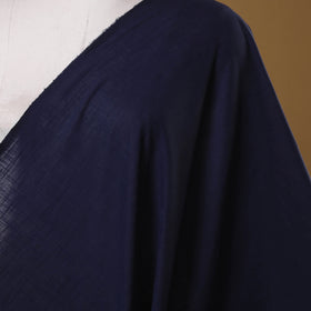 Blue - slub cotton plain fabric 08 - handcrafted