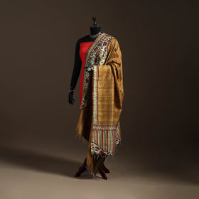 Bengal Hand Embroidery Patchwork Reversible Silk Kantha Dupatta 95