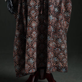 Ajrakh Hand Block Print Natural Dyed Cotton Kaftan (Long) 87