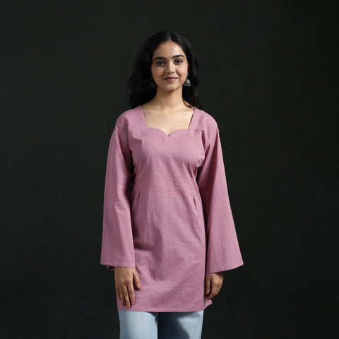 Plain Cotton Short Kurta for Women 21