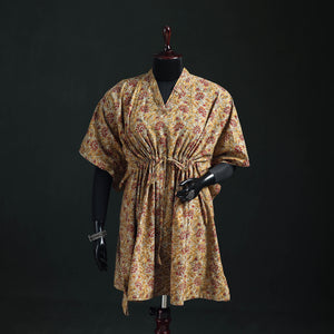 Kalamkari Hand Block Print Natural Dyed Cotton Kaftan (Medium) 13