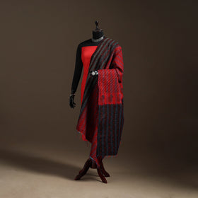 Multicolor - Bengal Hand Embroidery Patchwork Reversible Silk Kantha Dupatta 96