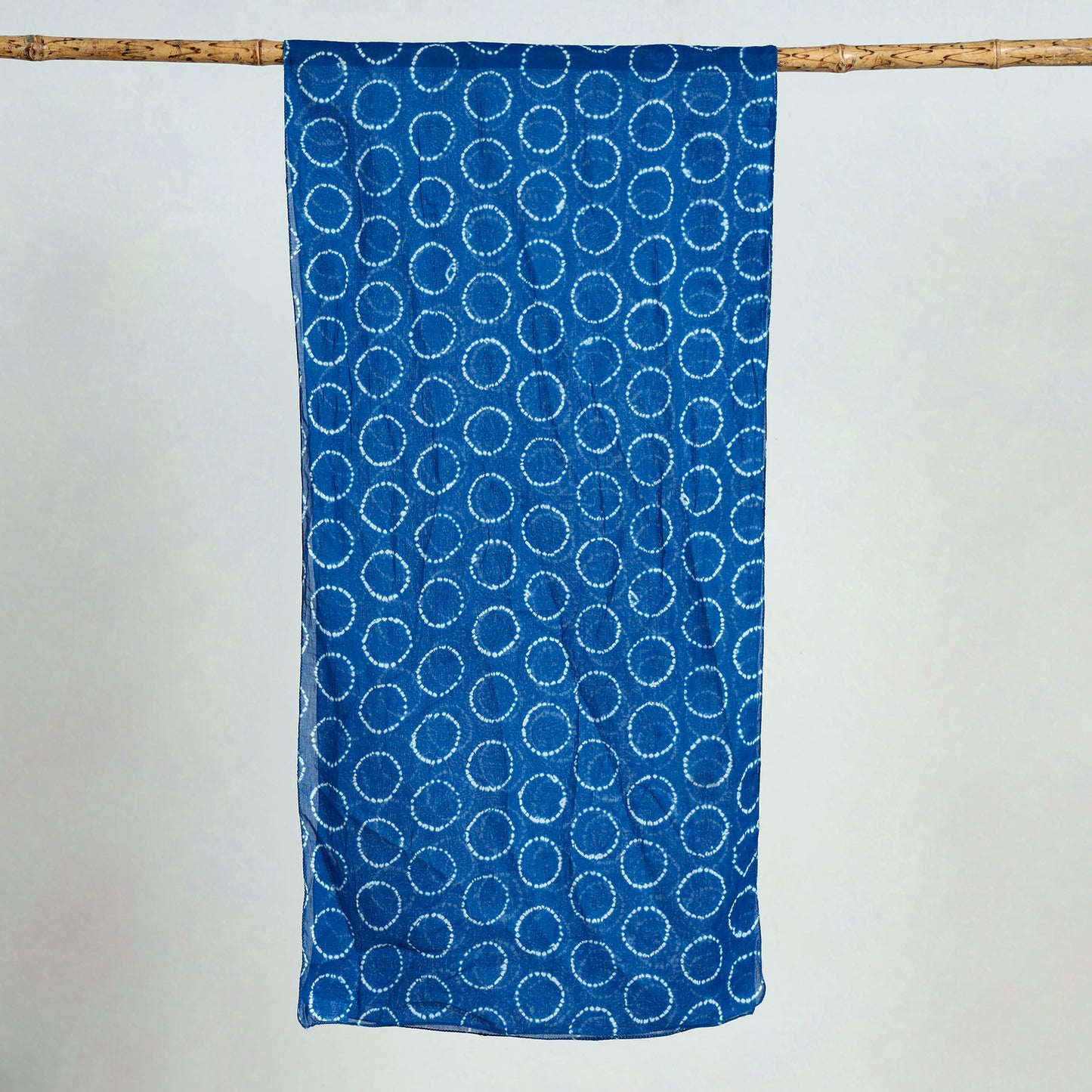 Blue - Traditional Cotton Shibori Tie & Dye Stole 01