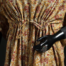 Kalamkari Hand Block Print Natural Dyed Cotton Kaftan (Medium) 13