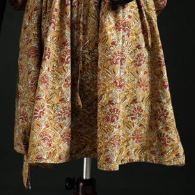 Kalamkari Hand Block Print Natural Dyed Cotton Kaftan (Medium) 13