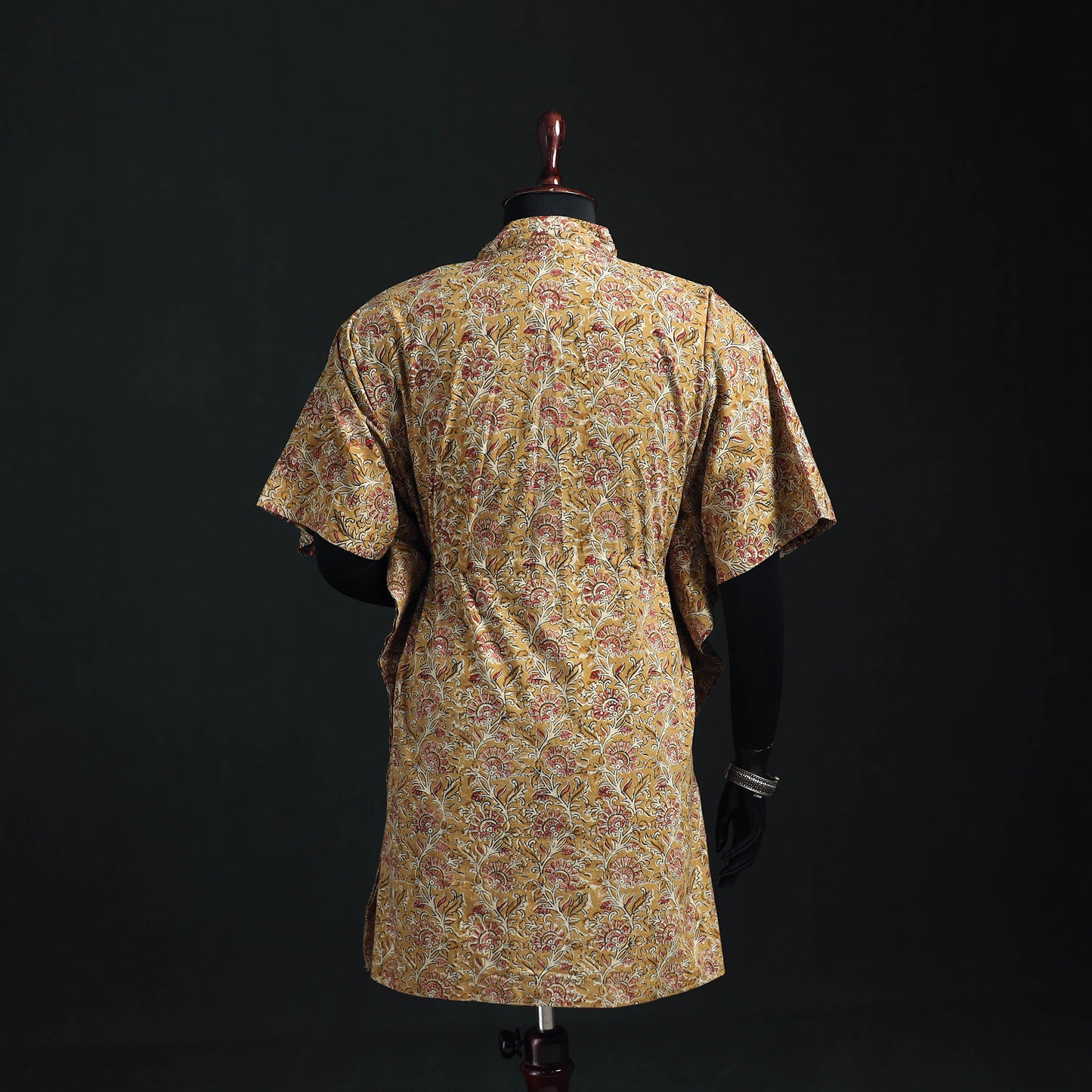 Kalamkari Hand Block Print Natural Dyed Cotton Kaftan (Medium) 13