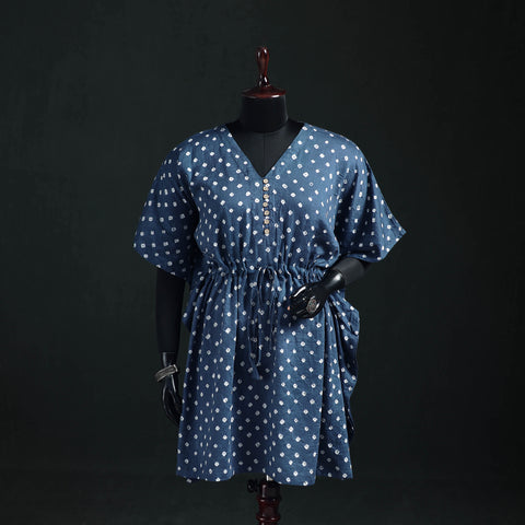 Bandhani Tie-Dye Cotton Kaftan (Medium) 27