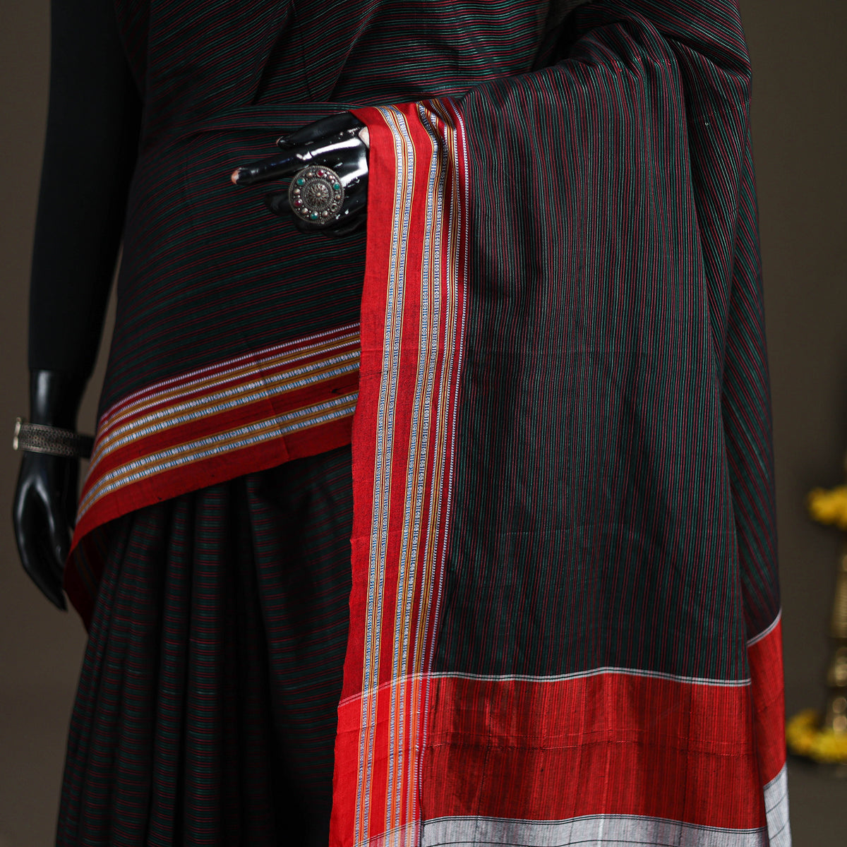 Mercerised Cotton Silk Plain Saree with Blouse Piece 45
